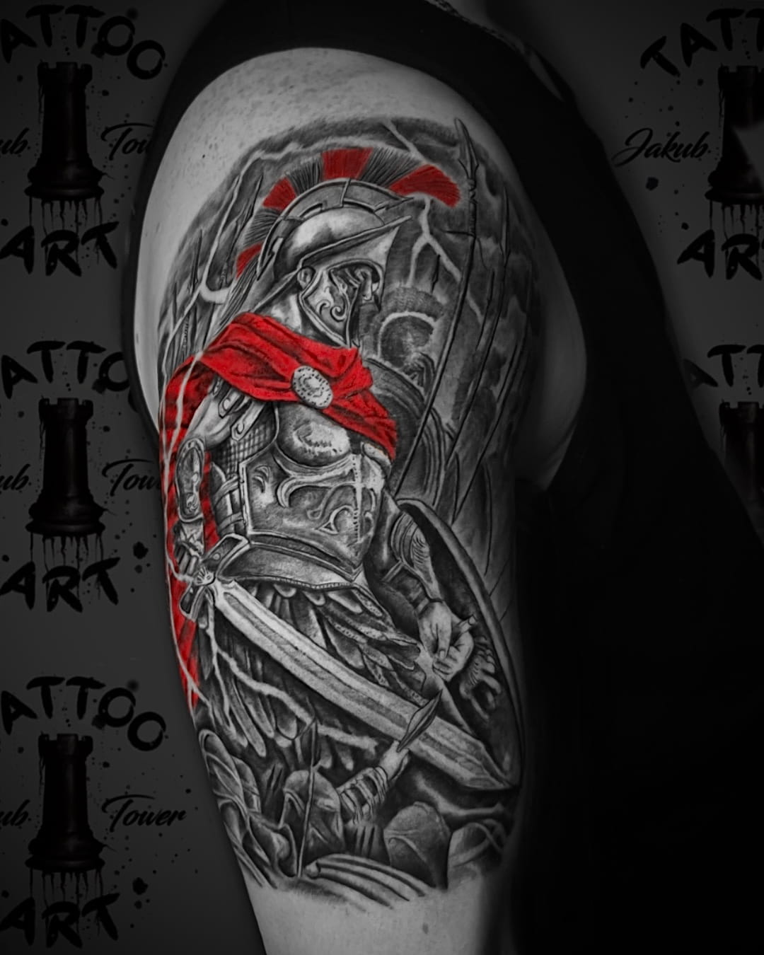 Red planes formation tattoo